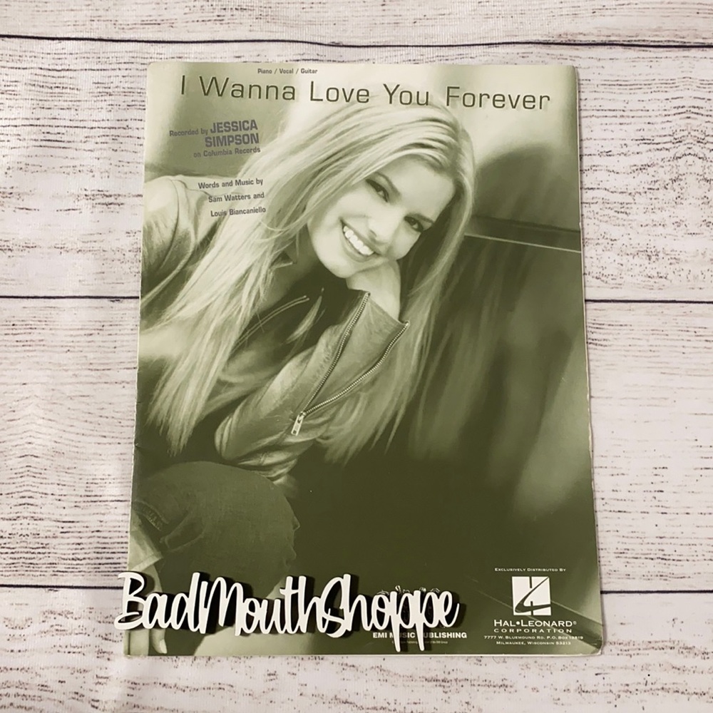 Jessica Simpson I WANNA LOVE YOU FOREVER Sheet Music Book
